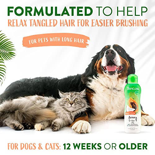 TropiClean 2-in-1 Papaya Coconut Dog Shampoo
