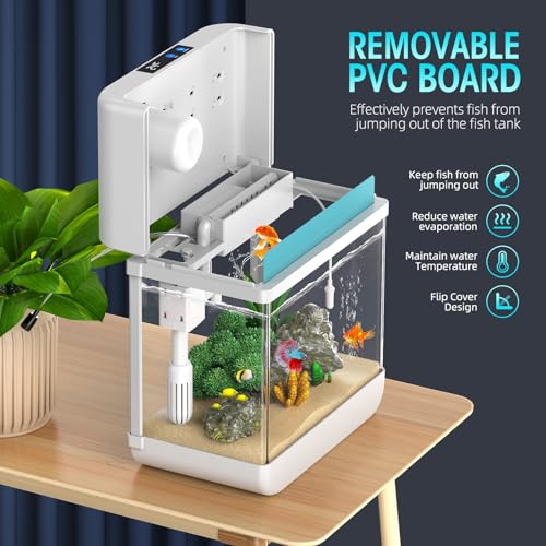 2.2 Gallon Self-Cleaning Fish Tank with Humidifier