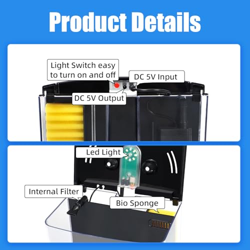 AQUANEAT 1.2 Gallon Betta Fish Tank Kit