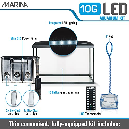 Marina 10 Gallon LED Aquarium Starter Kit