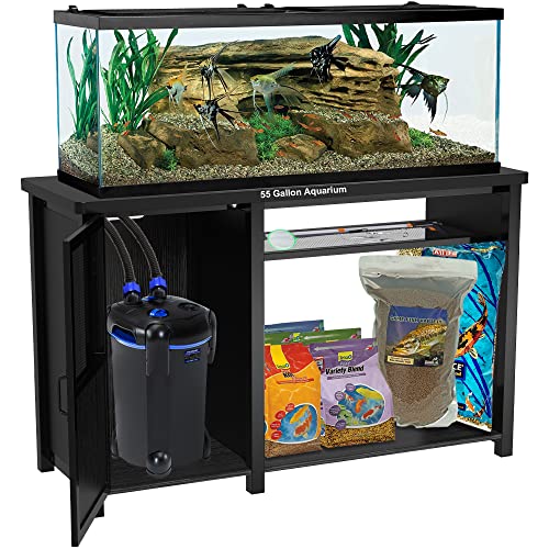 Heavy-Duty Metal Aquarium Stand for 55-75 Gallons