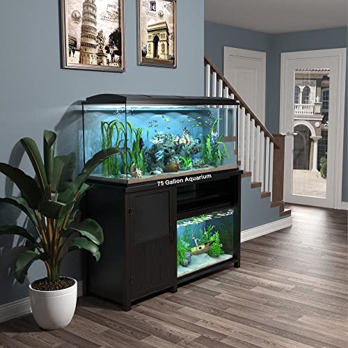 Heavy-Duty Metal Aquarium Stand for 55-75 Gallons