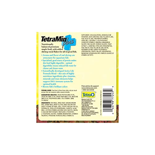TetraMin Plus Tropical Fish Flakes, 7.06 Ounce