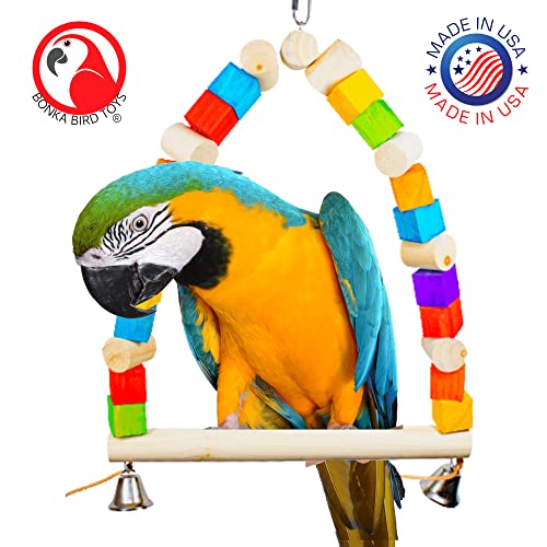 Colorful Chew Swing Perch Toy for Parrots