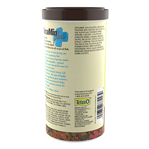 TetraMin Plus Tropical Fish Flakes, 7.06 Ounce
