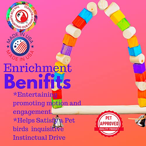 Colorful Chew Swing Perch Toy for Parrots