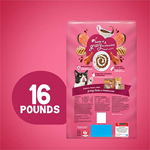Purina Friskies Gravy Swirlers Dry Cat Food 16 lb