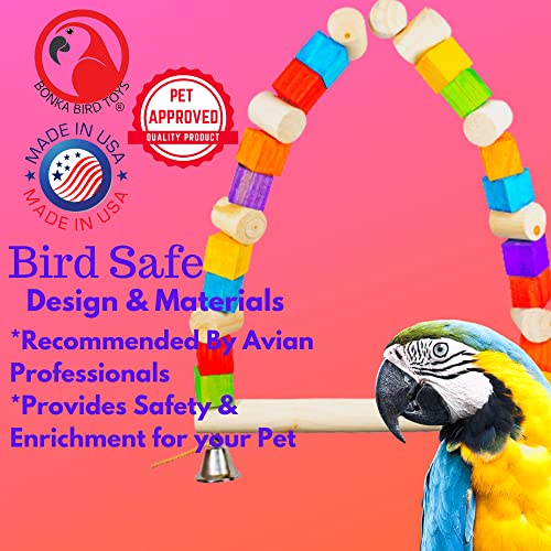 Colorful Chew Swing Perch Toy for Parrots
