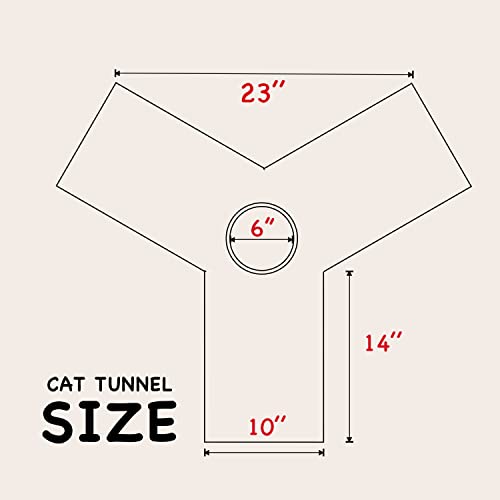 Collapsible 3-Way Cat Tunnel with Peek Holes