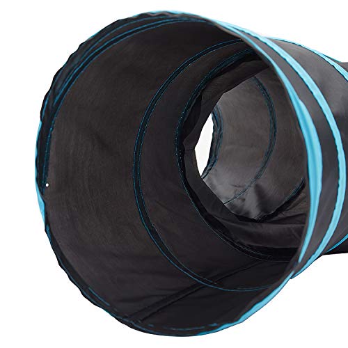 Collapsible 3-Way Cat Tunnel with Peek Holes