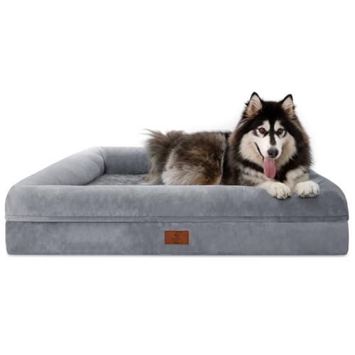Yiruka XL Orthopedic Waterproof Dog Bed - Grey
