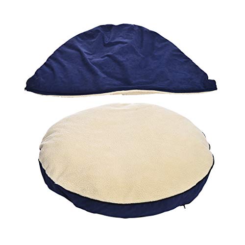 Cozy Blue Pet Cave Bed for Large Dogs