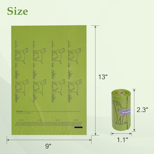 240 Lavender Scented Leakproof Dog Poop Bags