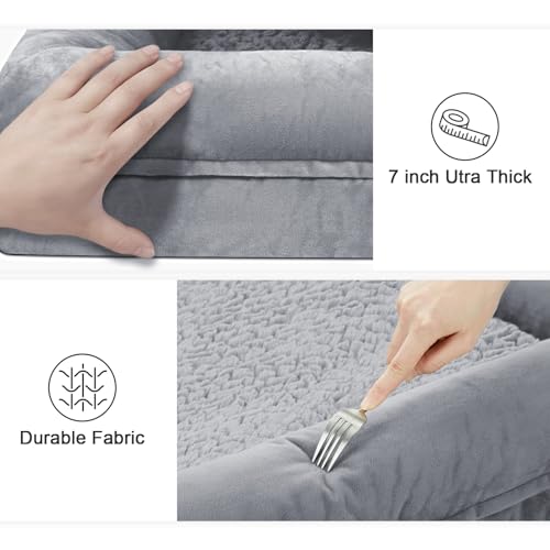 Yiruka XL Orthopedic Waterproof Dog Bed - Grey
