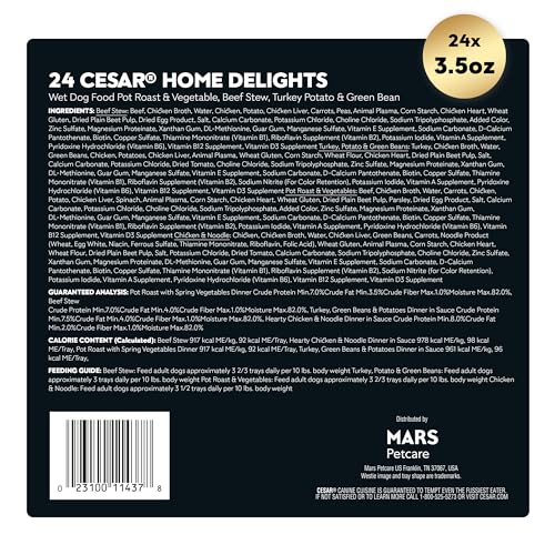 Cesar Wet Dog Food Variety Pack (24)