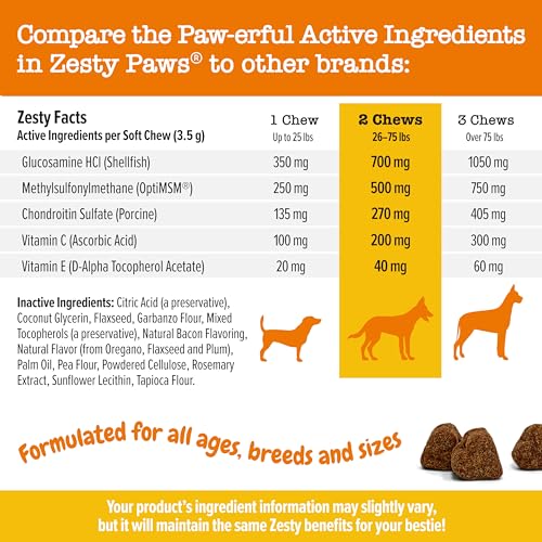 Zesty Paws Hip and Joint Chews for Dogs