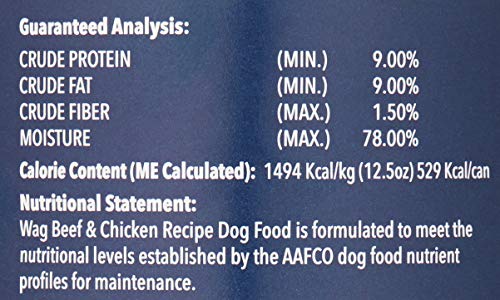 Wag Beef & Chicken Pate Dog Food (12-Pack)
