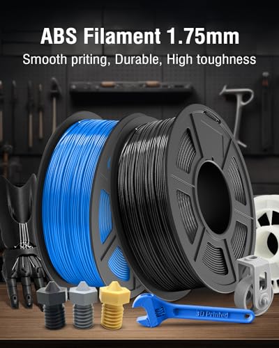 SUNLU Strong Black ABS Filament for FDM 3D Printers