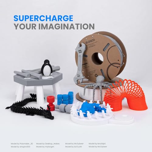 Black ELEGOO PLA 3D Printer Filament