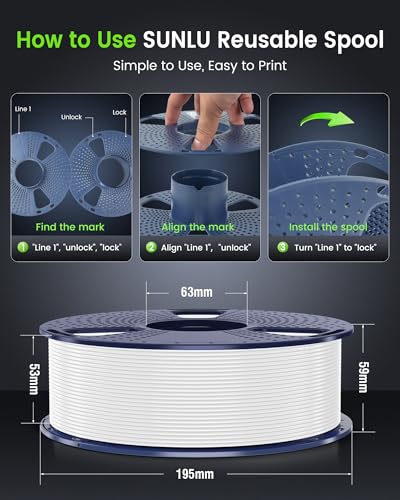 SUNLU PETG 3D Printer Filament Bundle, Accurate Dimension, Blue+Green