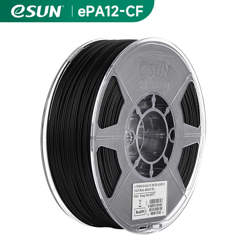1.75mm Carbon Nylon Filament: eSUN PA12-CF 1kg/2.2LB in Natural
