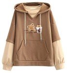 Kawaii Dinosaur Bunny Hoodie for Teens