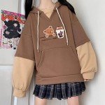 Kawaii Dinosaur Bunny Hoodie for Teens