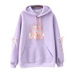 Kawaii Bunny Hoodie Pullover for Teen Girls