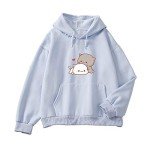 Kawaii Cute Cat Graphic Hoodie for Women