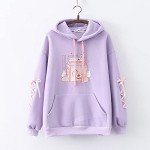 Kawaii Bunny Hoodie Pullover for Teen Girls
