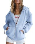 Kawaii Sky Blue Oversized Hoodie for Women
