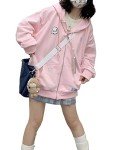 Kawaii Oversized Hoodie with Cute Cartoon Design