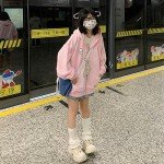 Kawaii Oversized Hoodie with Cute Cartoon Design