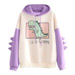 Kawaii Dinosaur Hoodie for Teens and Women
