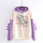 Kawaii Dinosaur Hoodie for Teens and Women