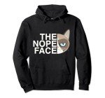 Nope Face Lazy Cat Kawaii Hoodie
