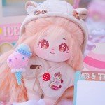 Kawaii 20cm Long Hair Girl Plush Doll