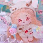 Kawaii 20cm Long Hair Girl Plush Doll