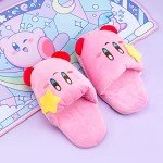 Cute Kirby Fuzzy Anime Slip-On Plush Slippers