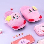 Cute Kirby Fuzzy Anime Slip-On Plush Slippers
