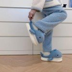 Kawaii Whale Plush Slippers for Cozy Comfort