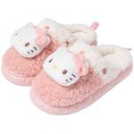 Cute Kawaii Pink Fuzzy Plush Slippers