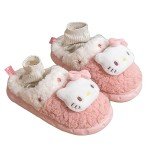 Cute Kawaii Pink Fuzzy Plush Slippers