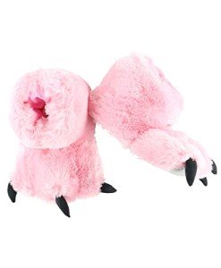 Kawaii Pink Bear Plush Paw Slippers for All