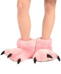 Kawaii Pink Bear Plush Paw Slippers for All