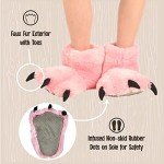 Kawaii Pink Bear Plush Paw Slippers for All