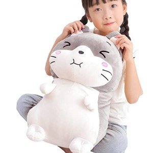 Cute Gray Hamster Plush Toy - Kawaii Pillow
