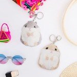 Adorable Hamster Plush Keychain Set - Kawaii Charm
