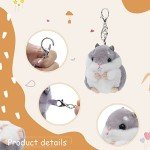 Adorable Hamster Plush Keychain Set - Kawaii Charm