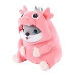 Cute Kawaii Hamster Plush Toy in Dino Costume